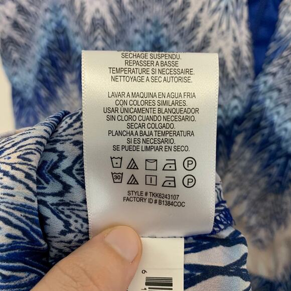 BCBGMAXAZRIA Multi Zigzag Ombre Sleeveless Knee Length Dress NWT Womens 6 Chic - Picture 8 of 8